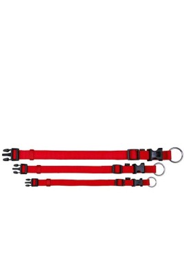 Trixie Classic Collar Nylon Strap, Fully Adjustable, S-M, Red